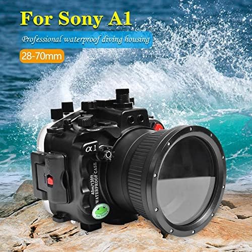 Seafrogs Sualtı kamera muhafazası ile Standart Bağlantı Noktası, 40 M/130FT su geçirmez muhafaza Sony 28-70mm F3.5-5.6, 16-35mm