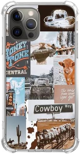 Voisgufley Estetik Kovboy Cowgirl Batı Ülke Kılıf iPhone 13 Pro ile Uyumlu, Hippi Kovboy Kılıf iPhone 13 Pro Gençler Erkekler