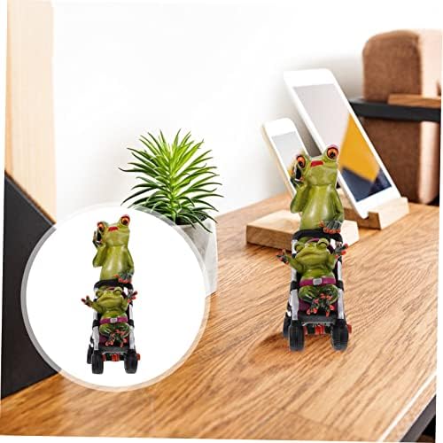 TOYANDONA 1 adet Kurbağa Modeli Hediyeler Ofis Masası Ev Masası Dekorasyon Şekli Modeli Masaüstü Yeşil Aksesuarları Reçine