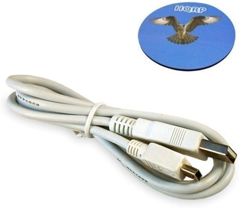 HQRP USB Mini USB kablosu (Beyaz) Garmin nuvi 270 / 2757LM / 275 T / 2789LMT / 2797LMT / 2798LMT / 285WT / 295 W / 30 / 3450