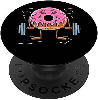 Halterci Halter-Komik Egzersiz Spor Salonu Halterci Çörek PopSockets Değiştirilebilir PopGrip