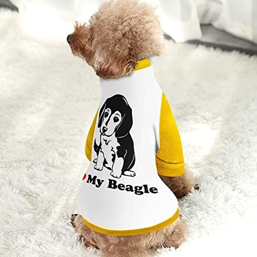 FunnyStar I Love My Beagle Baskı Pet Kazak Polar Kazak Tulum Köpekler Kedi için Tasarım ile