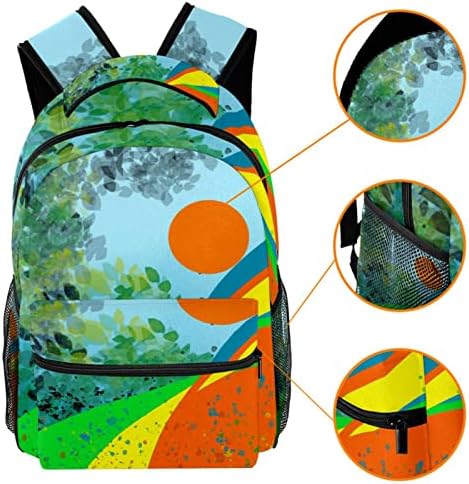 KAPOHU İzlenimcilik Rahat okul erkekler için sırt çantası Kızlar Laptop Sırt Çantası Seyahat Çantası Erkekler Kadınlar için