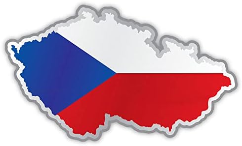 Çek Cumhuriyeti harita Bayrak Sticker Çıkartma 5 x 3