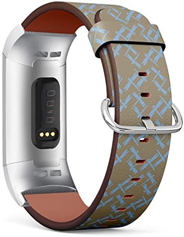 Fitbit Şarj 4, Şarj 3, Şarj 3 SE ile uyumlu - Erkekler ve Kadınlar için Yedek Deri Bileklik saat kayışı Kayış Bilezik - Dekoratif