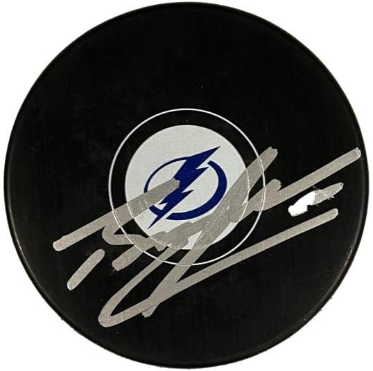 Braydon Coburn İmzalı Tampa Bay Lightning Hokey Diski-Thrashers-İmzalı NHL Diskleri