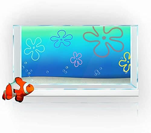 sb küçük Karikatür Sualtı Akvaryum Zemin Sticker BOB 12 x 16 (31x41 cm), balık Tankı Arka Plan Süslemeleri HD Baskı Basit