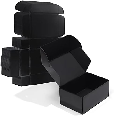 ZBEIVAN 9x6x4 Siyah Küçük Nakliye Kutuları, Ambalaj için 20 Paket Oluklu Mukavva Posta Kutuları Küçük İşletme Posta Hediyeleri