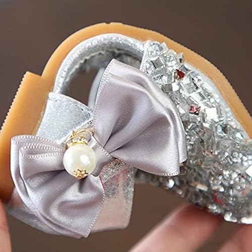 Kızlar için beyaz Sandalet çocuk Kız Kristal Elbise Ayakkabı Glitter Prenses Sandalet çocuk Sandalet İlkbahar Yaz (Gümüş
