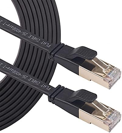 Konnektörler Cat8 Ethernet Kablosu Düz Yüksek Hızlı 40 Gbps RJ45 Ağ LAN Yama Kablosu Yönlendirici PC Laptop için - (Kablo