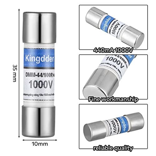 Kingdder Dijital Multimetre Sigorta DMM-44/100 440MA 1000V DMM Yedek Sigorta Hızlı Etkili DMM Sigorta Değiştirme Maddesi