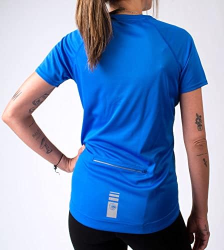 Aero Tech kadın Tech Bisiklet Tee - Performans Bisikleti T-Shirt ile Cep