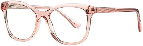 RESVIO Bayan Kare okuma gözlüğü Plastik Moda yaylı menteşeler İlerici Okuyucular + 2.00 Şeffaf Pembe