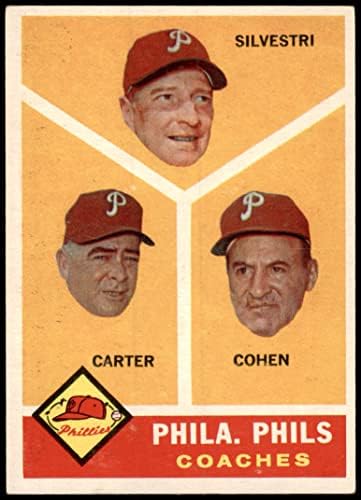 1960 Topps 466 Phillies Antrenörler Ken Silvestri / Dick Carter / Andy Cohen Philadelphia Phillies (Beyzbol Kartı) VG /