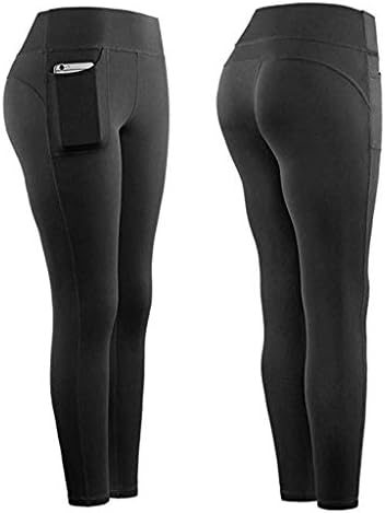 GREFER Tayt Cepler ile Kadınlar için Yüksek Bel Sıska Katı Giyim Spor Koşu Spor Salonu Spor Yoga Pantolon