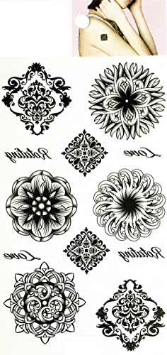 Güzel çiçekler Hint Geçici Dövmeler Çıkartmalar Desenli Çıkarılabilir Tasarım Süslemeleri Vücut Boyun Göğüs Omuz Bacaklar