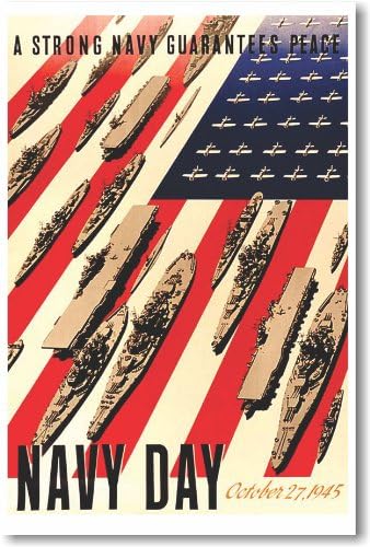 Güçlü Bir Donanma Barışı Garanti Eder - YENİ Vintage Yeniden Basım Posteri