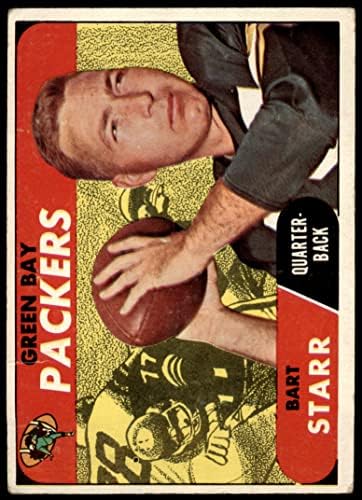 1968 Topps 1 Bart Starr Green Bay Paketleyicileri (Futbol Kartı) İYİ Paketleyiciler Alabama