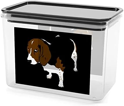 Beagle Köpek Saklama Kapları şeffaf Plastik kapaklı kutu Yeniden Kullanılabilir Kutuları Mutfak Tahıl Aperatifler Kuru Gıda