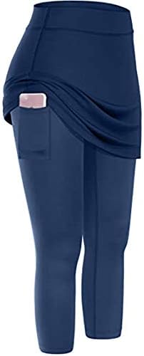 Yoga Pantolon Kadınlar için Yüksek Bel Cepler ile Uzun / Kısa Egzersiz Tayt Etek Koşu Egzersiz Spor Elastik Pantolon