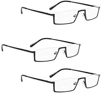 LUR 3 Paket Yarım jant okuma gözlüğü + 3 Paket Metal okuma gözlüğü(Toplam 6 Çift Okuyucu +1.50)