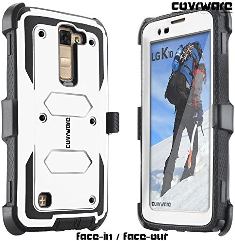 COVRWARE AEGİS Serisi KILIF için LG K10 / LG Premier LTE ile Dahili Ekran Koruyucu Ağır Tam Vücut Sağlam Kılıf Zırh Kılıf