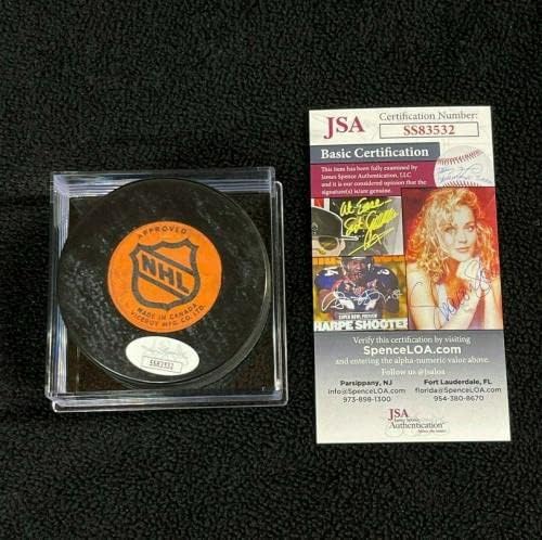 Tony Esposito İmzalı ve Yazılı Chicago Blackhawks Genel Vali Oyun Diski JSA COA İmzalı NHL Diskleri