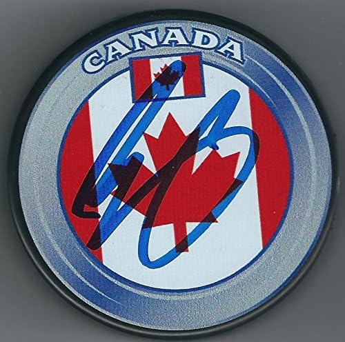 İmzalı EVANDER KANE Takımı Kanada Hokey Diski-İmzalı NHL Diskleri