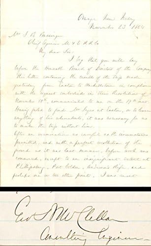 General George B. Mcclellan ALS Raporunu imzaladı