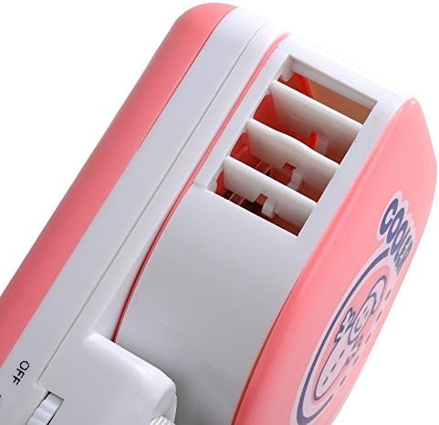 Happykueen Mini Süper El Dilsiz USB/Pil Soğutma Fanı için Açık Spor (Pembe)