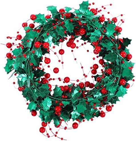 TOYANDONA 1 Rulo Noel Yapay Çelenk Noel Top Çelenk ile Holly Berry Mini Firepalce Noel Çelenk Noel Masa Süslemeleri Fotoğraf