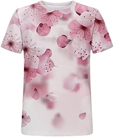Erkek Çiçek Baskı T Shirt Hawaiian Plaj Gömlek Casual Günlük Tatil Tee Gömlek Kısa Kollu Ekip Boyun Yaz Tops