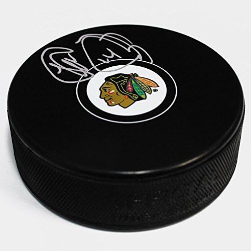 Theo Fleury Chicago Blackhawks İmzalı Hokey Diski - İmzalı NHL Diskleri