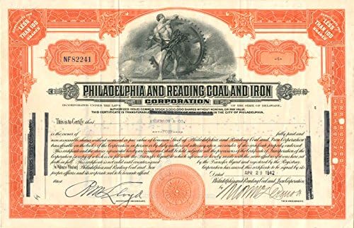 Philadelphia and Reading Coal and Iron Corporation - Hisse Senedi Sertifikası