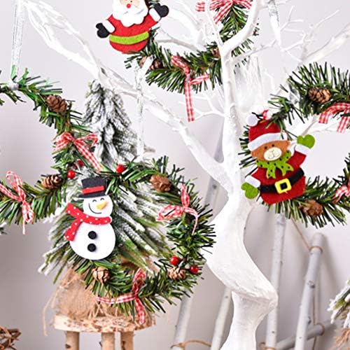 ISMARLAMA Kapalı Çelenk 3 Adet Noel Çelenk Geyik Kardan Adam Santa Kapı Çelenk Noel Asılı Çelenk Çelenk Dekorasyon Bitkiler