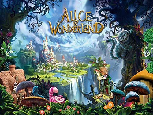 Alice in Wonderland Zemin / Peri Masalı Orman / Kız İçin / Doğum Günü Afiş / Parti Süslemeleri / Arka Plan
