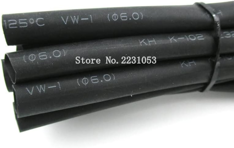 2 Metre / grup 6mm ısı Shrink Heatshrink daralan boru tüp Sleeving Wrap tel siyah renk
