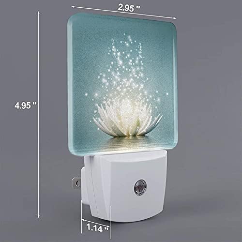 YİEDYLPO sanat Lotus gece lambası yatak odası mutfak için fantezi çiçek koridor merdiven Fiş LED ışık sensörü ile lamba 2