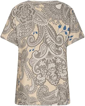 Bayanlar pamuklu bluz Sonbahar Yaz 2023 Elbise Kısa Kollu V Boyun Grafik Salonu Üst T Shirt Bayan UO UO