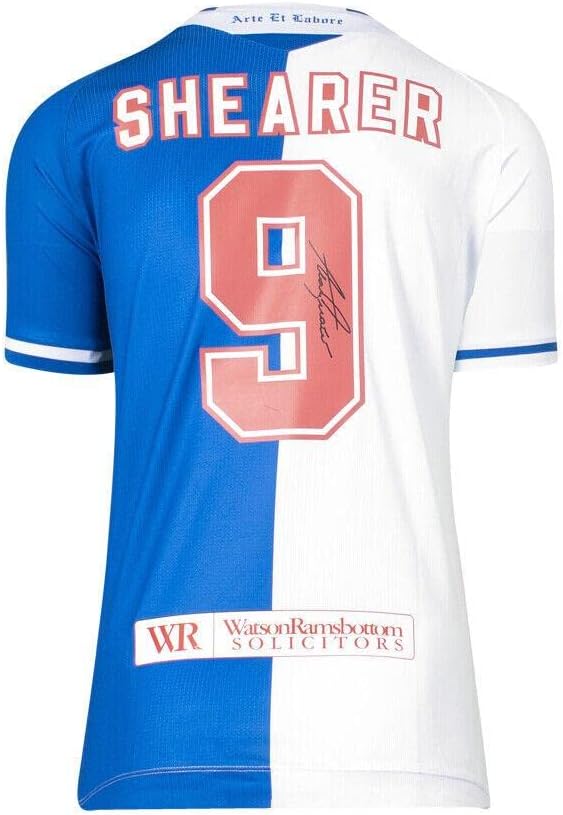 Alan Shearer İmzalı Blackburn Rovers 2021/22 Ev Forması-9 Numara İmzalı-İmzalı Futbol Formaları