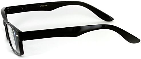Erkekler için İnce Stilli Executive Professional Serisi Okuma Gözlükleri (ShinyBlack325)