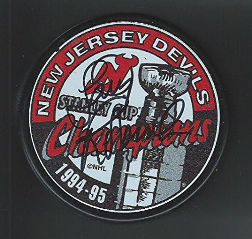 Larry Robinson İmzaladı New Jersey Şeytanları 1995 Stanley Kupası Şampiyonlar Diski - İmzalı NHL Diskleri