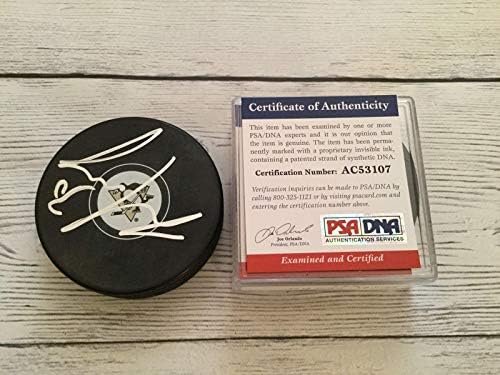 Matt Murray İmzalı Pittsburgh Penguins Hokey Diski PSA / DNA COA İmzalı a-İmzalı NHL Diskleri
