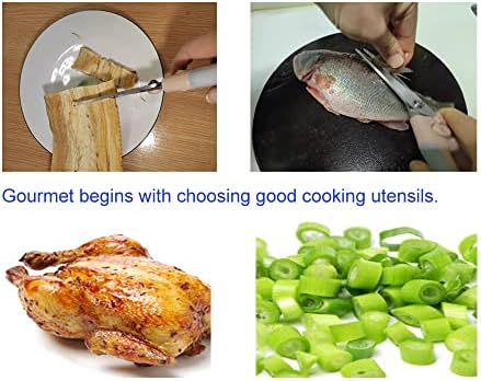 Mutfak Makası Tavuk Kümes Hayvanları Balık Eti için Ağır Hizmet Tipi, Çok Amaçlı Mutfak Makası，Yaylı Saplı Çok Fonksiyonlu