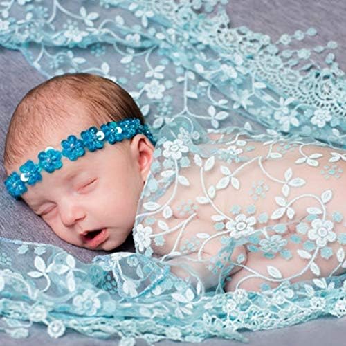 SOIMISS 3 adet Bebek Fotoğraf Sahne Battaniye Wrap ve Kafa Bandı Fotoğraf Sahne Bebek Erkek ve Kız için