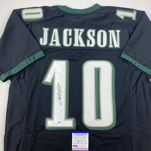 İmzalı / İmzalı DeSean Jackson Philadelphia Siyah Futbol Forması PSA / DNA COA