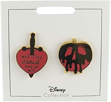 Disney Pin-Pamuk Prenses ve Yedi Cüceler-Flair Pin Seti-Kötü Kraliçe Alıntı ve Elma