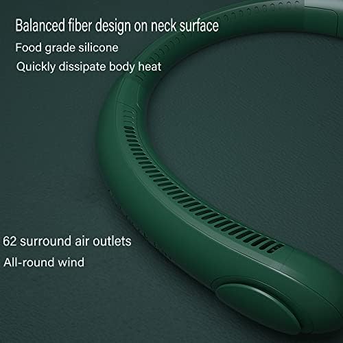 Taşınabilir Boyun Fanı, Eller Serbest Bladeless Fan 2400mAh Powered Mini Fan USB Şarj Kulaklık Tasarımı Kişisel Giyilebilir