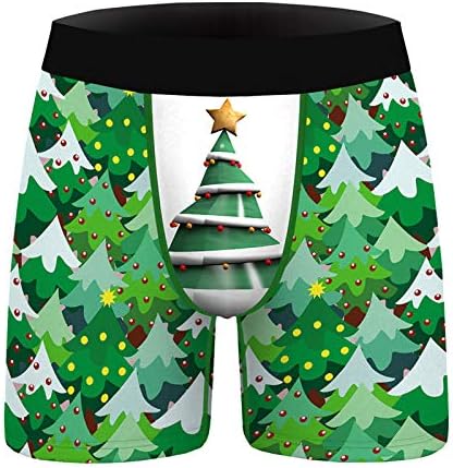 Iç çamaşırı Erkekler Yenilik Noel Baskı Atletik Destekçileri Knickers Yumuşak Rahat U Bulge Kılıfı baksır şort Erkekler için