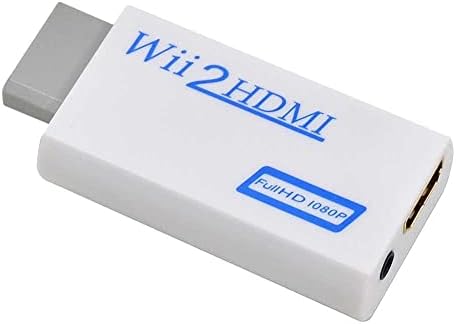 E-Evrensel Wii HDMI Dönüştürücü, Wii HDMI Adaptörü 720p / 1080p Konnektör Çıkışı Video ve 3.5 mm Ses - Wii ile uyumlu, Wii